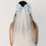 Something Blue - Antoinette Silk Bow Barrette