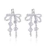 Double Bow Earrings ~ Crystal