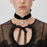 The Martha Necklace - Black Velvet