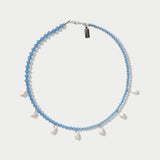 Emilia Crystal Necklace in Blue Opal