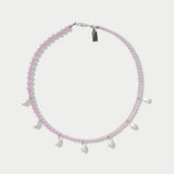 Emilia Crystal Necklace in Pink Opal