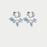 Constellation Hoop Earrings in Opal Blue