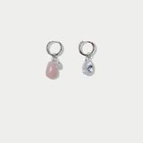 Eris Mismatched Hoop Earrings in Silver