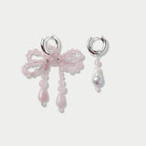 Conley Mismatched Earrings in Rose Quartz