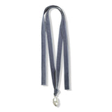 The Agatha Necklace - Dusty Blue Velvet