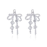 Pre-order- Double Bow Earrings in Crystal