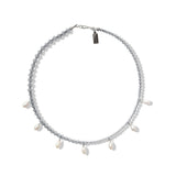 Emilia Crystal Necklace in Clear