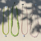 Francesca Crystal Necklace in Pink