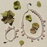 Elara Necklace in Rose Quartz