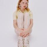 Pre-order ~ Gift Set // Double Bow Pearl Necklace & Earrings in Pink Opal