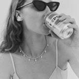 Emilia Crystal Necklace in Clear