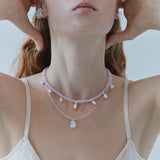Francesca Crystal Necklace in Pink