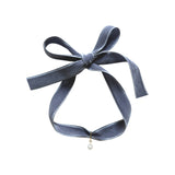 The Martha Necklace - Dusty Blue Velvet